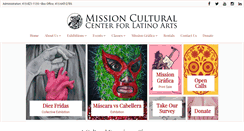 Desktop Screenshot of missionculturalcenter.org